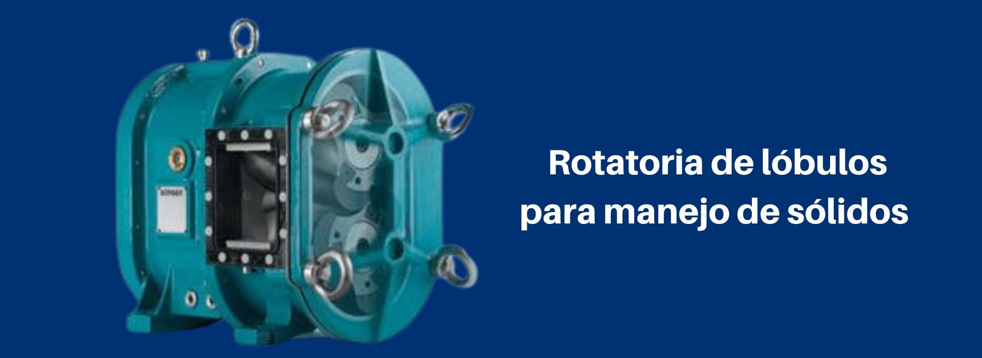 Rotatoria de lóbulos para manejo de sólidos